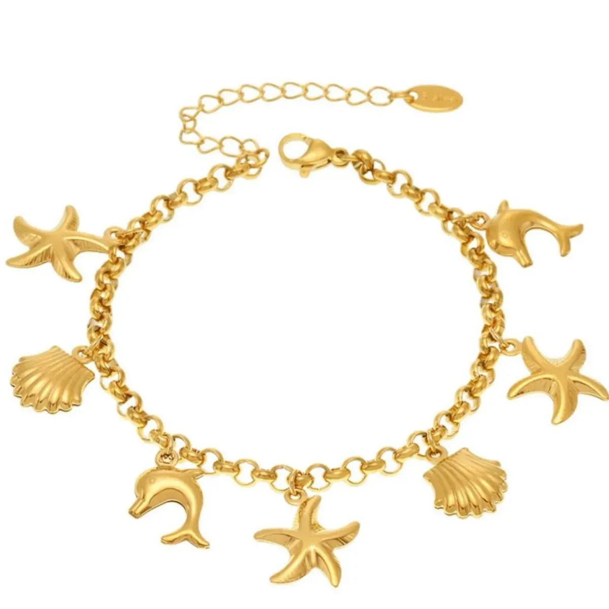 18K Gold-Plated Sea Shell Charm Bracelet by Partner Label