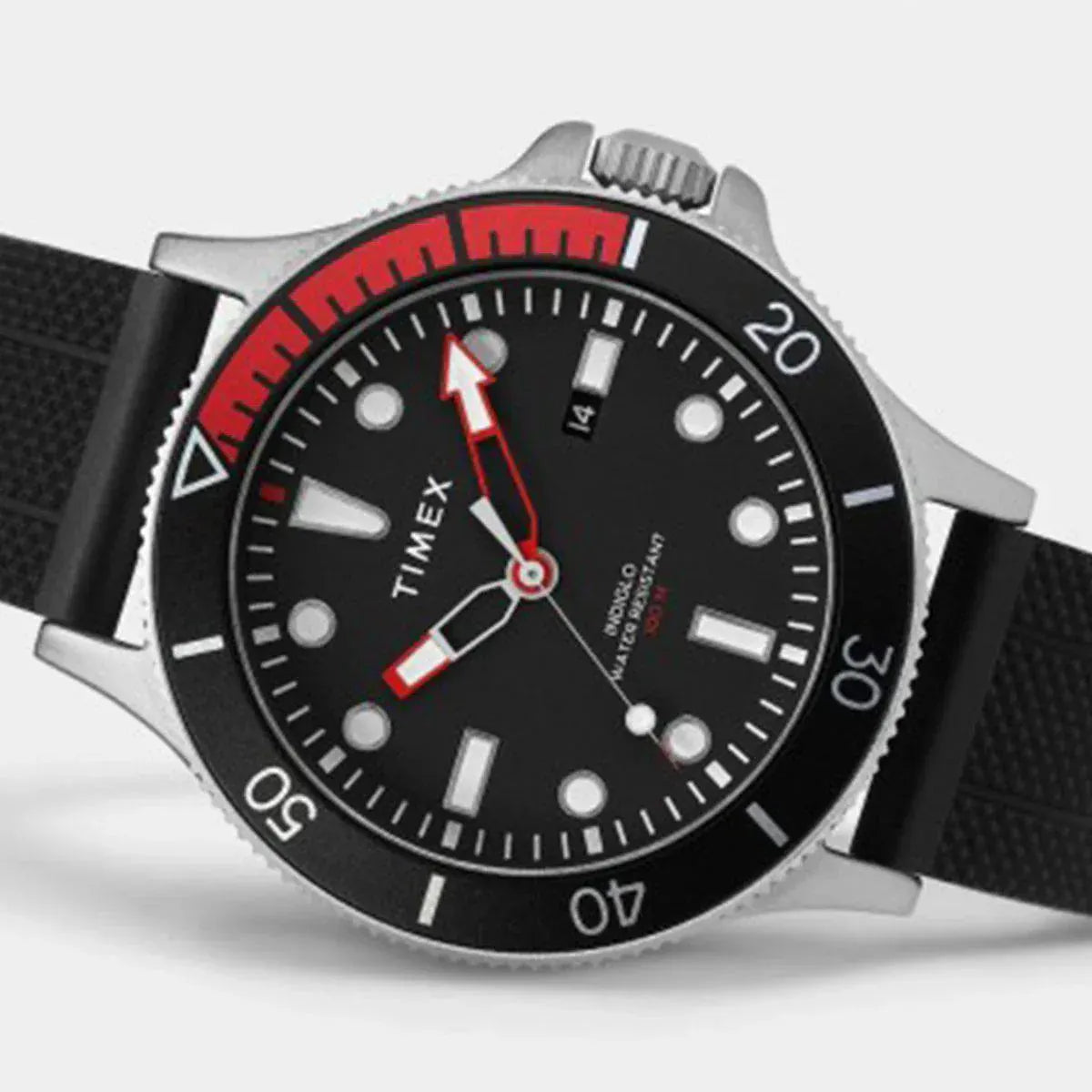 Timex Men's Black Silicone Watch, Brass Case | Tw2t30000 by TIMEX