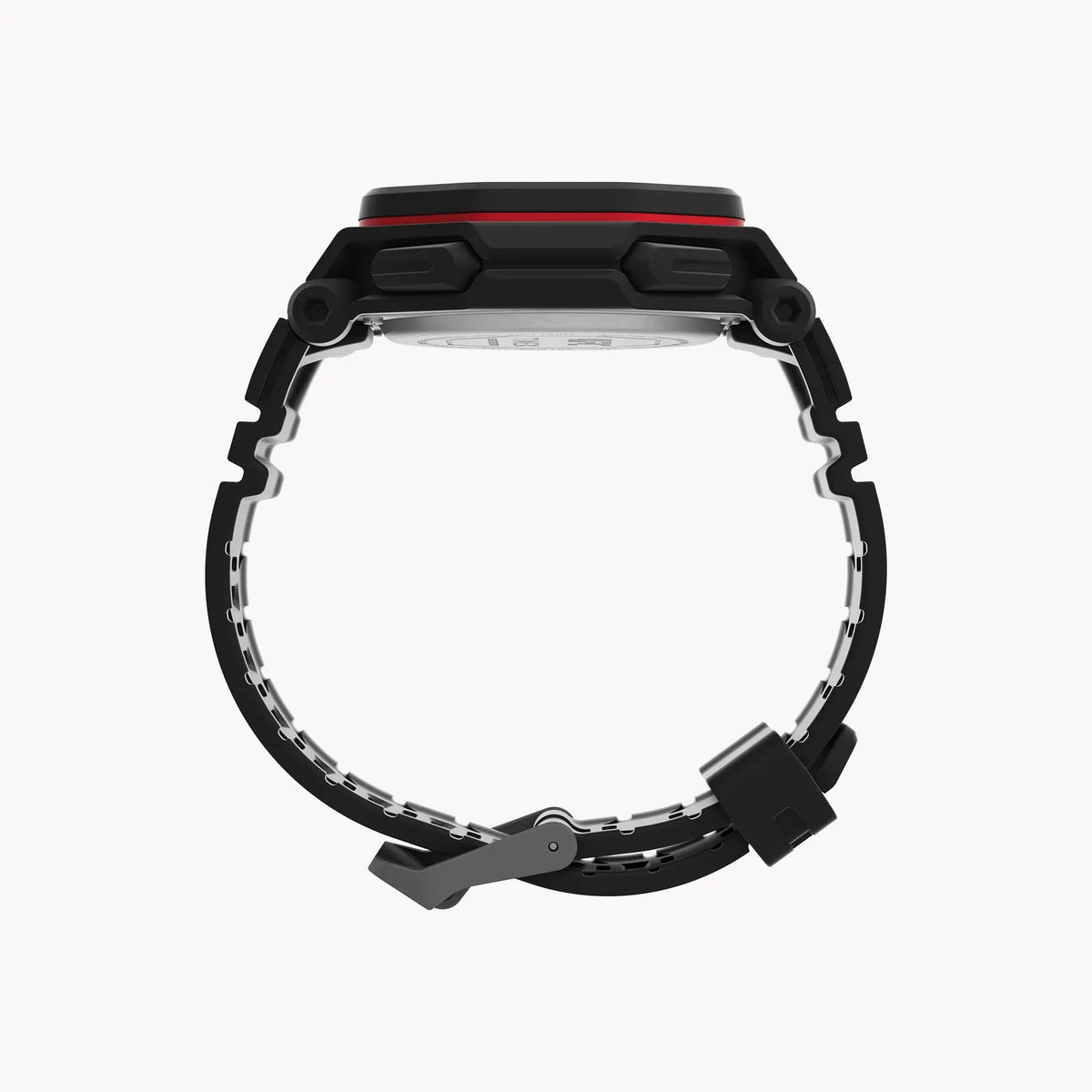 Timex Men's Black Resin Watch, Red Luminous | T5k612 by TIMEX