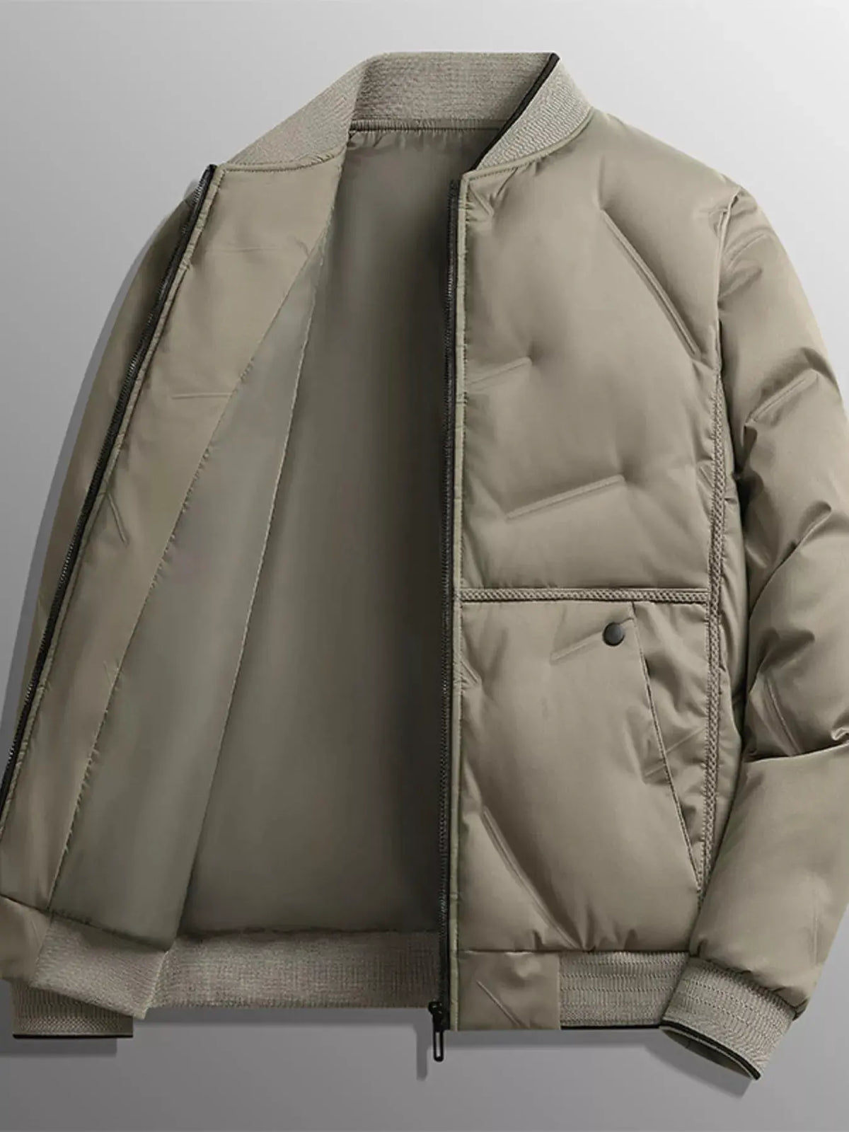 Men's Plus Size Lightweight Padded Bomber Jacket by Partner Label