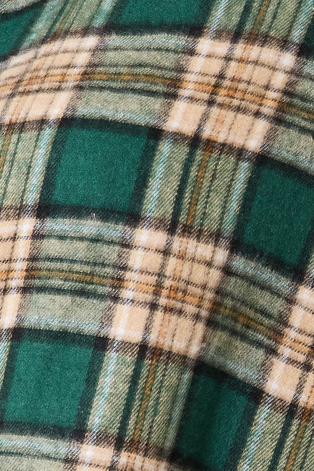Mandy Plaid Collared Neck Long Sleeve Shirt by Mandy