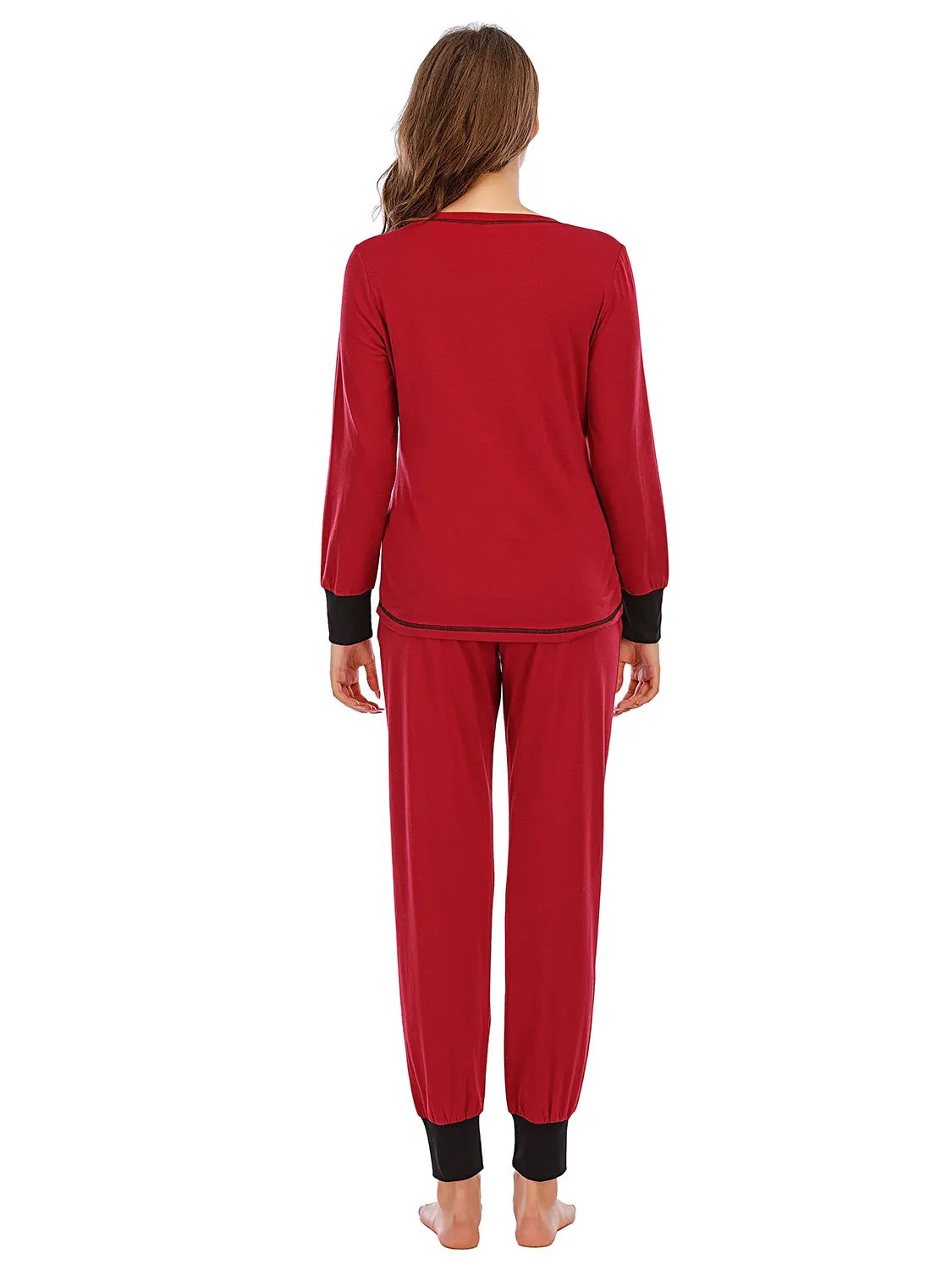 Round Neck Top and Pants Lounge Set by Partner Label