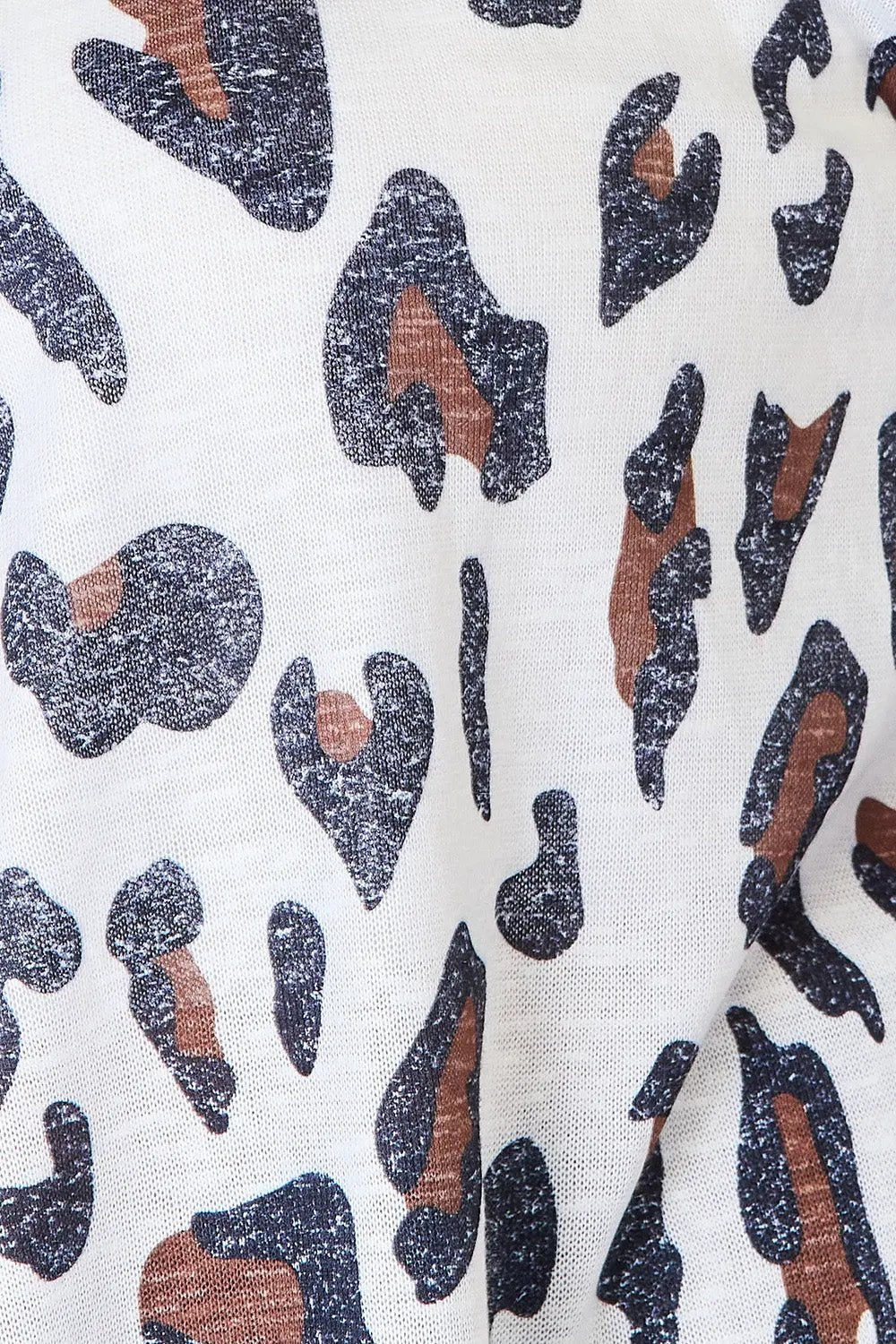 Double Take Leopard Long Sleeve Cardigan by Double Take