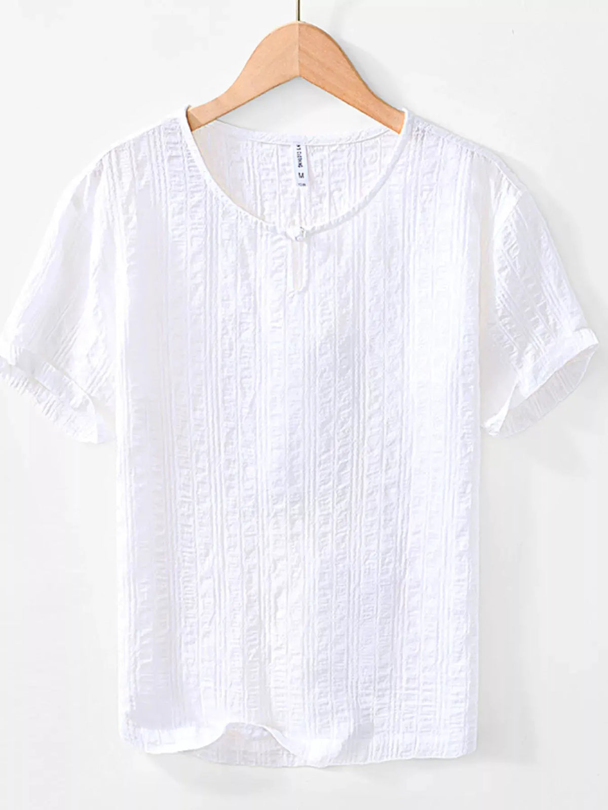 Men's Plus Size Textured Short Sleeve Blouse by Partner Label