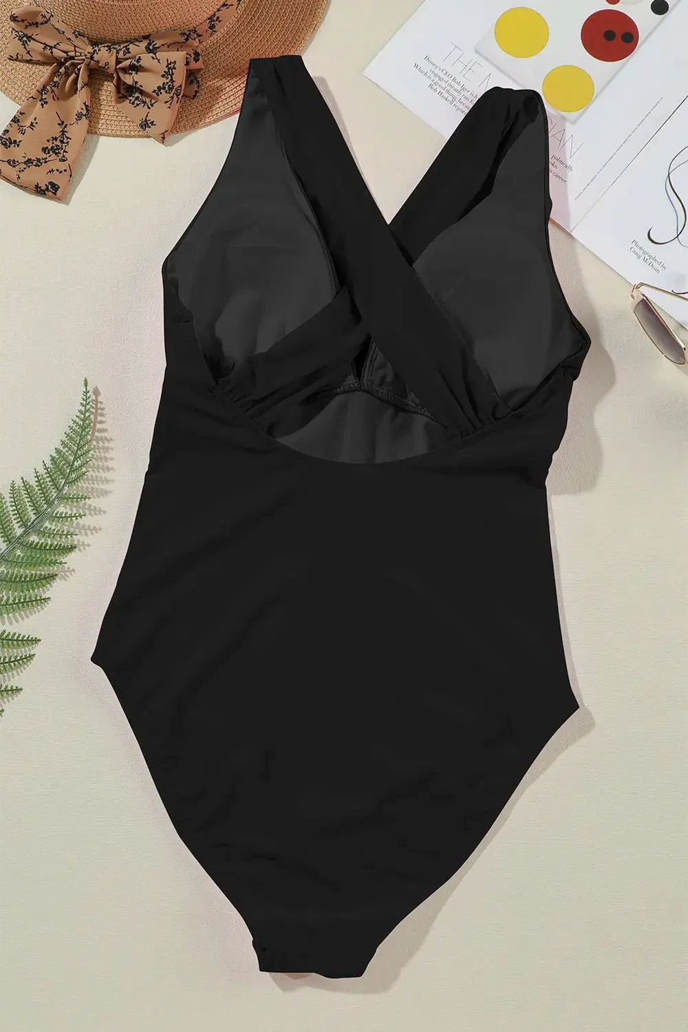 Crisscross Wide Strap One-Piece Swimwear by Partner Label