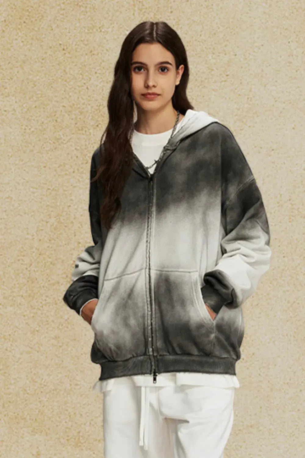 Men's Gradient Zip Up Hoodie by Partner Label