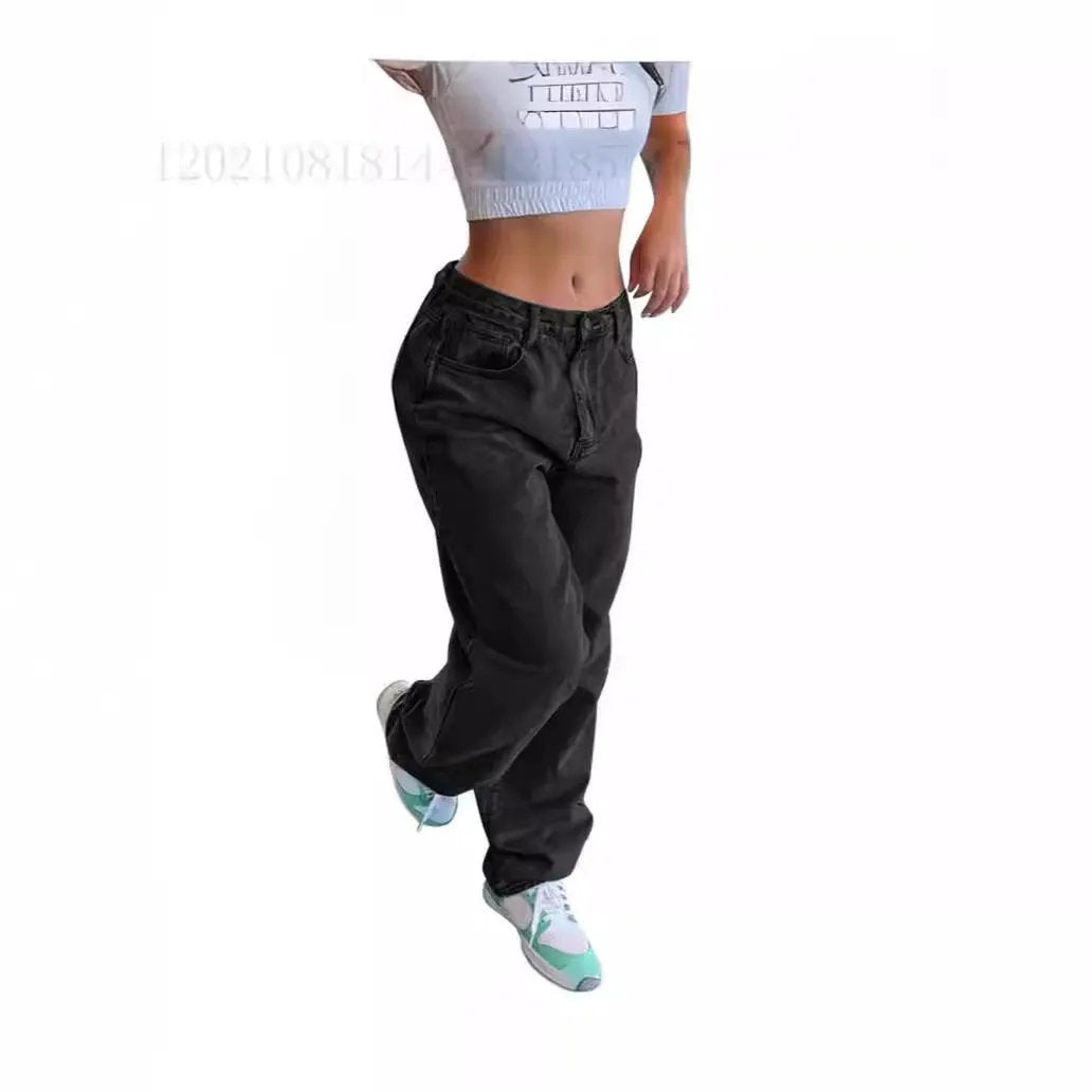 Casual Retro Loose Denim Trousers Women by Maiden-Art