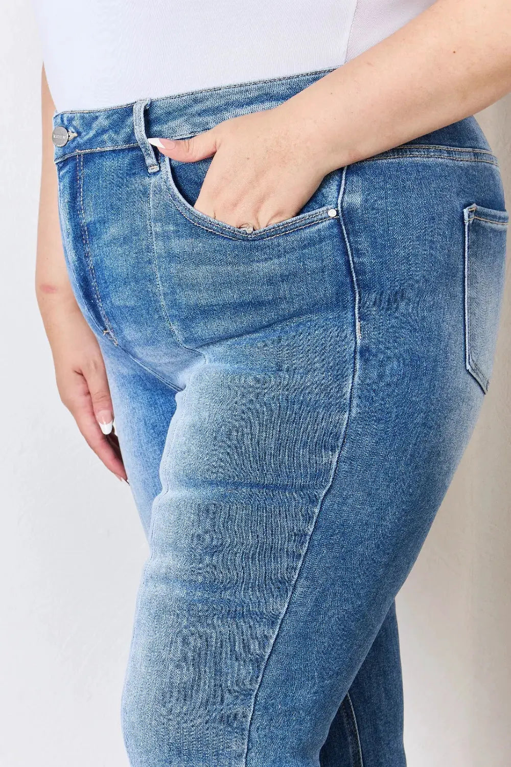 RISEN Full Size High Rise Ankle Flare Jeans by RISEN