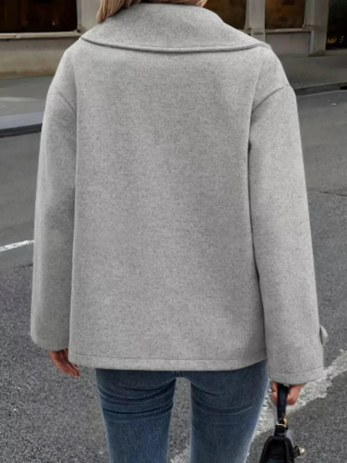 Double-Breasted Wool Blend Casual Jacket by Partner Label