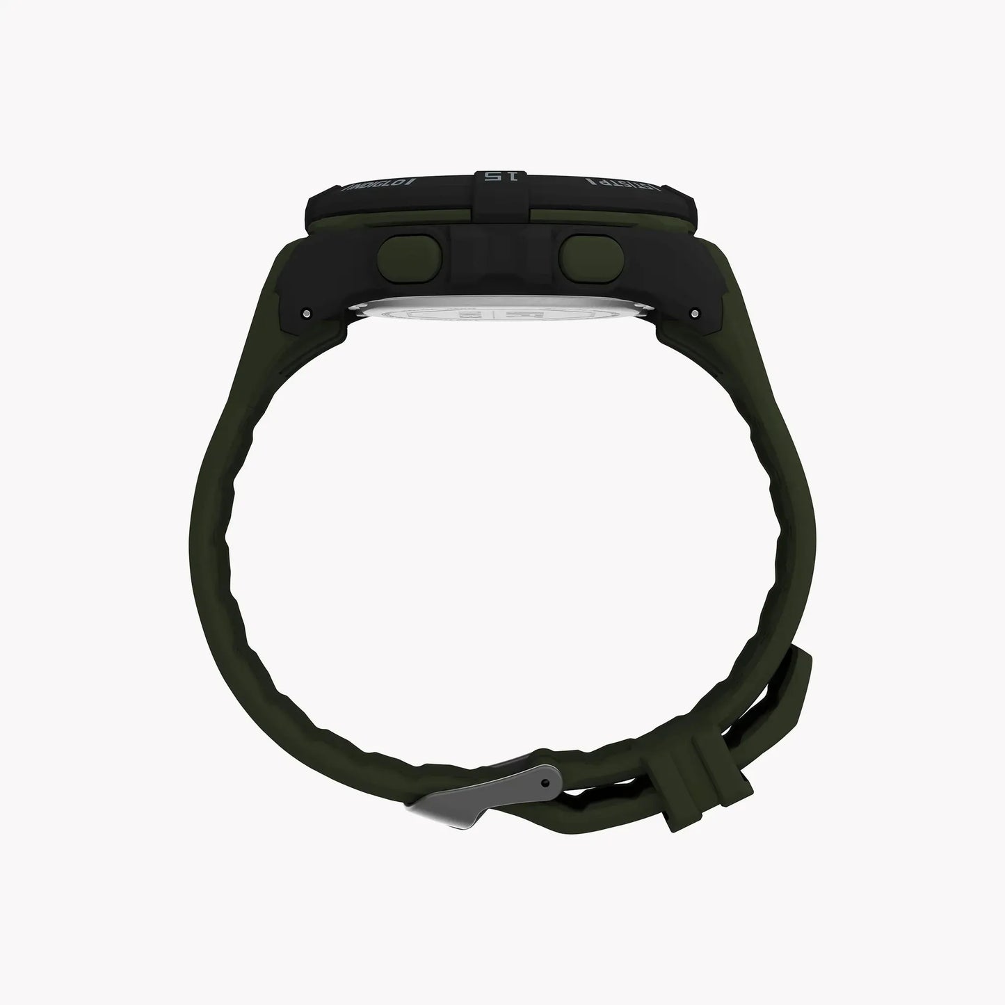 Timex Men's Black Resin Watch, Green Band | T5k836 by TIMEX