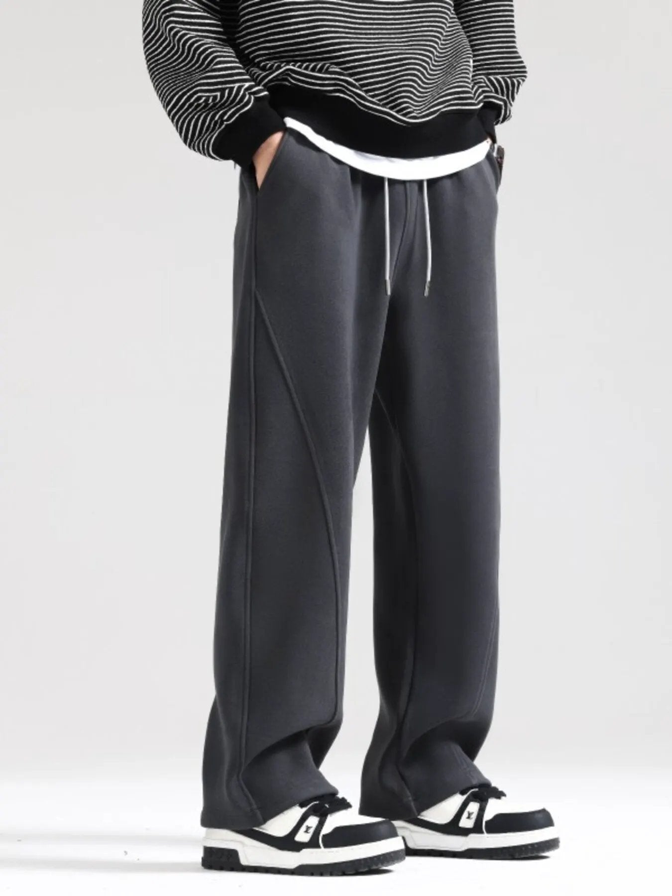 Men's Plus Size Wide Leg Casual Pants by Partner Label