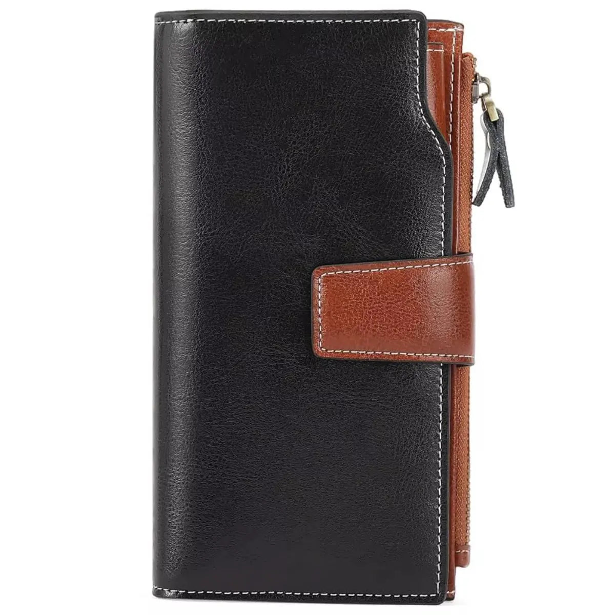 Vintage Style Long Leather Wallet by Partner Label
