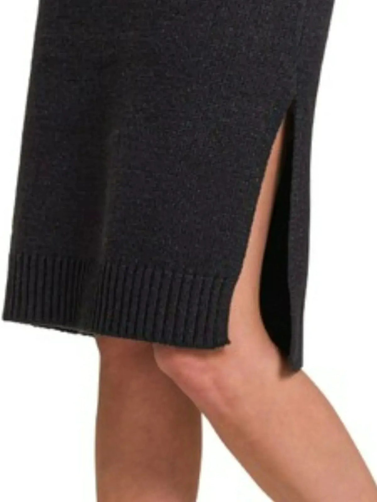 Zenana Turtle Neck Long Sleeve Midi Sweater Dress by Zenana
