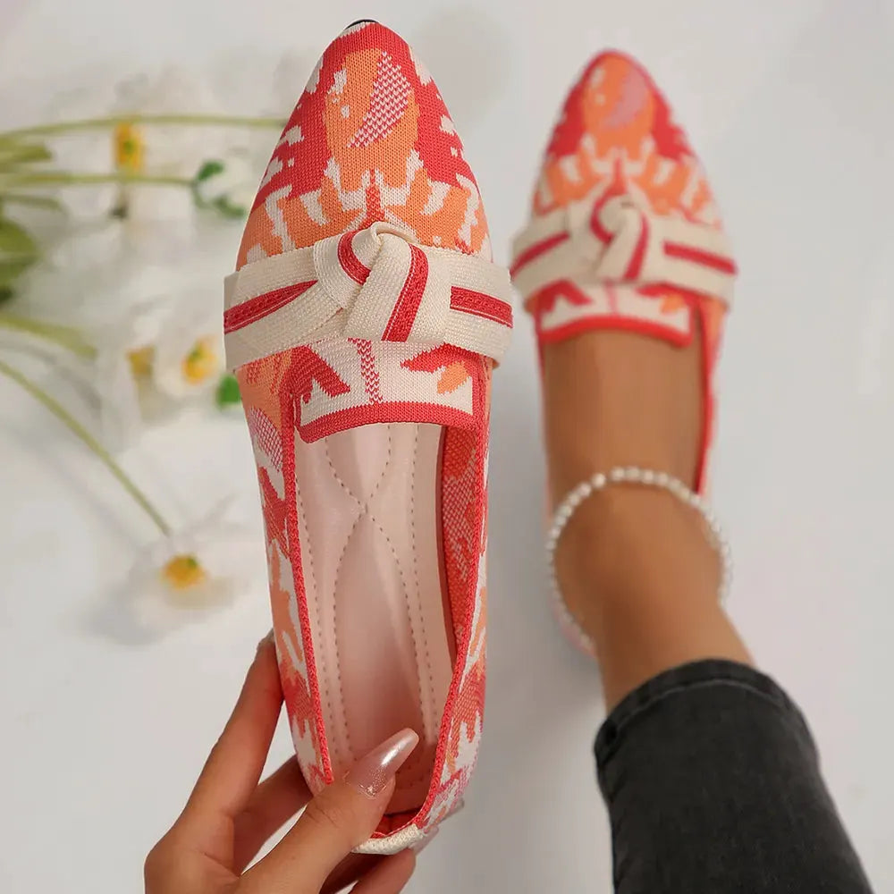 Mesh Point Toe Flat Slip-Ons by Partner Label