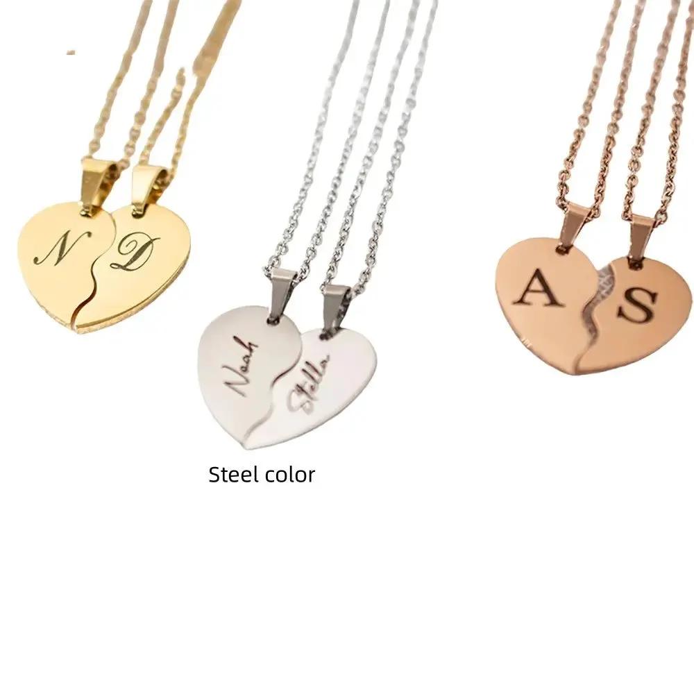 Personalized Stainless Steel Heart-shaped Necklace-personalized necklace by Maiden-Art