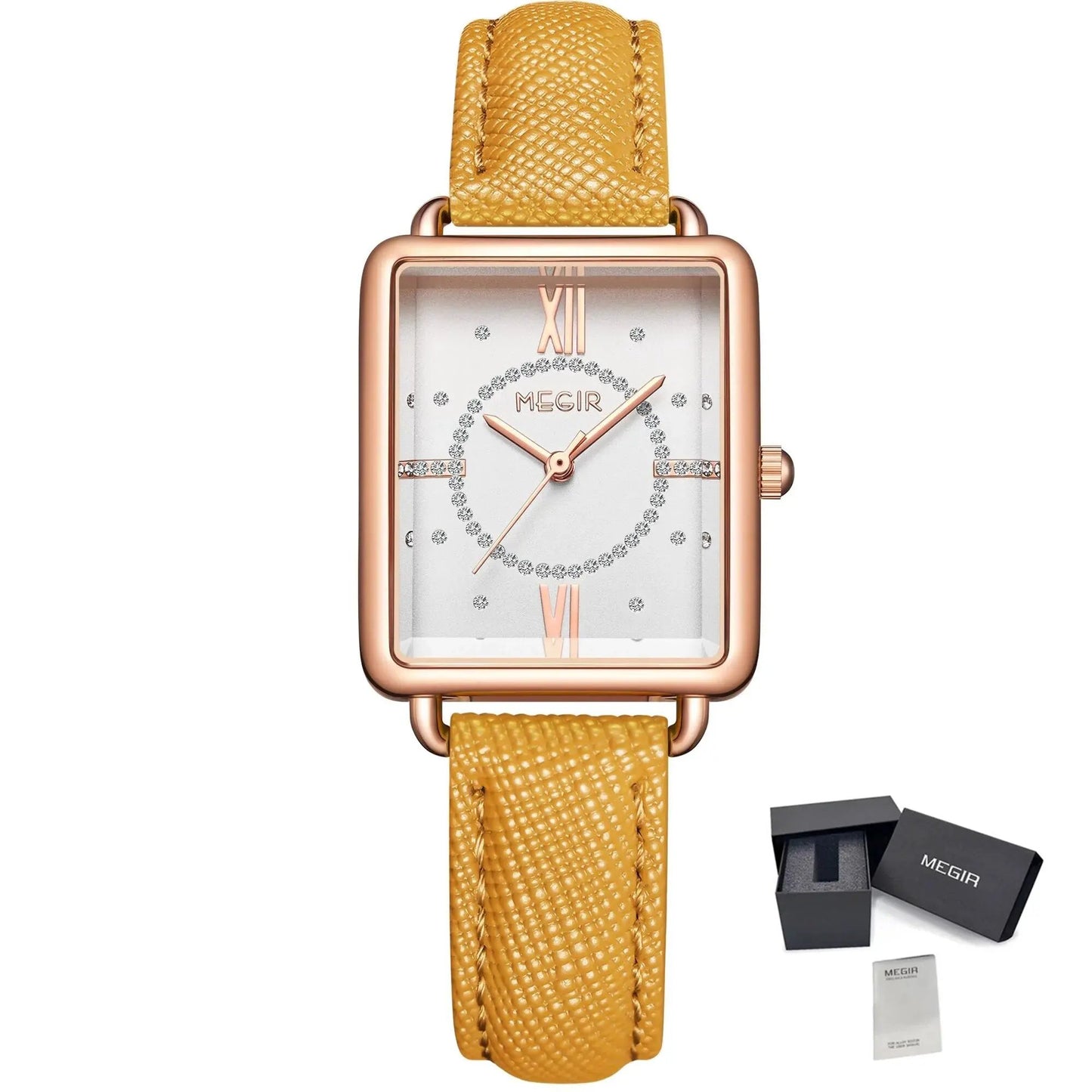 MEGIR Women Watch Luxury Fashion Leather Strap Ladies Quartz Wristwatch Casual Sport Wrist Watches Dress Clock Relogio Feminino 7027 by MEGIR WATCH GROUP