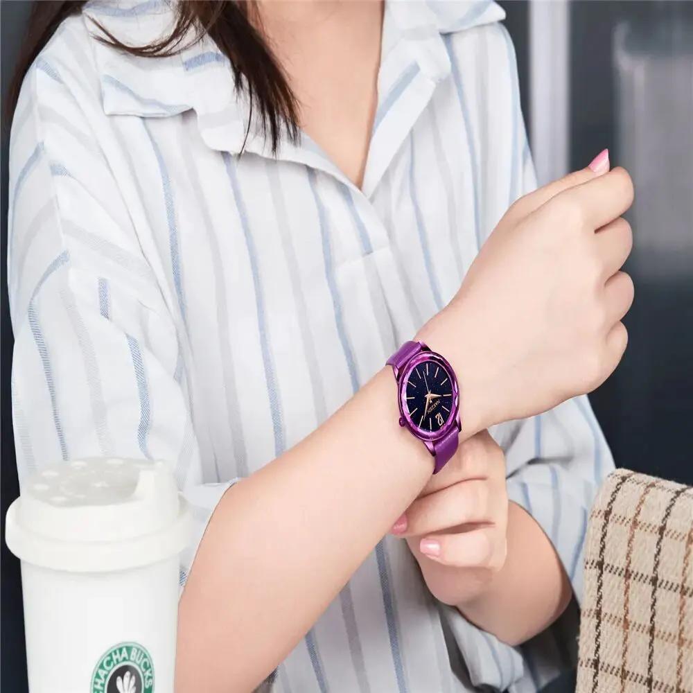 NAKZEN Dress Women Quartz Watches Minimalism Starry sky Magnet Buckle Fashion Wristwatch Waterproof Roman Numeral reloj mujer 4206 by MEGIR WATCH GROUP
