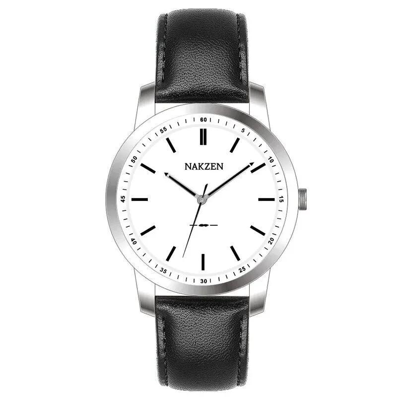 NAKZEN Fashion Male Quartz Watches Leather Watchband Business Wrist watch Waterproof Sport Men Watch Clock Relogio Masculino 4052 by MEGIR WATCH GROUP