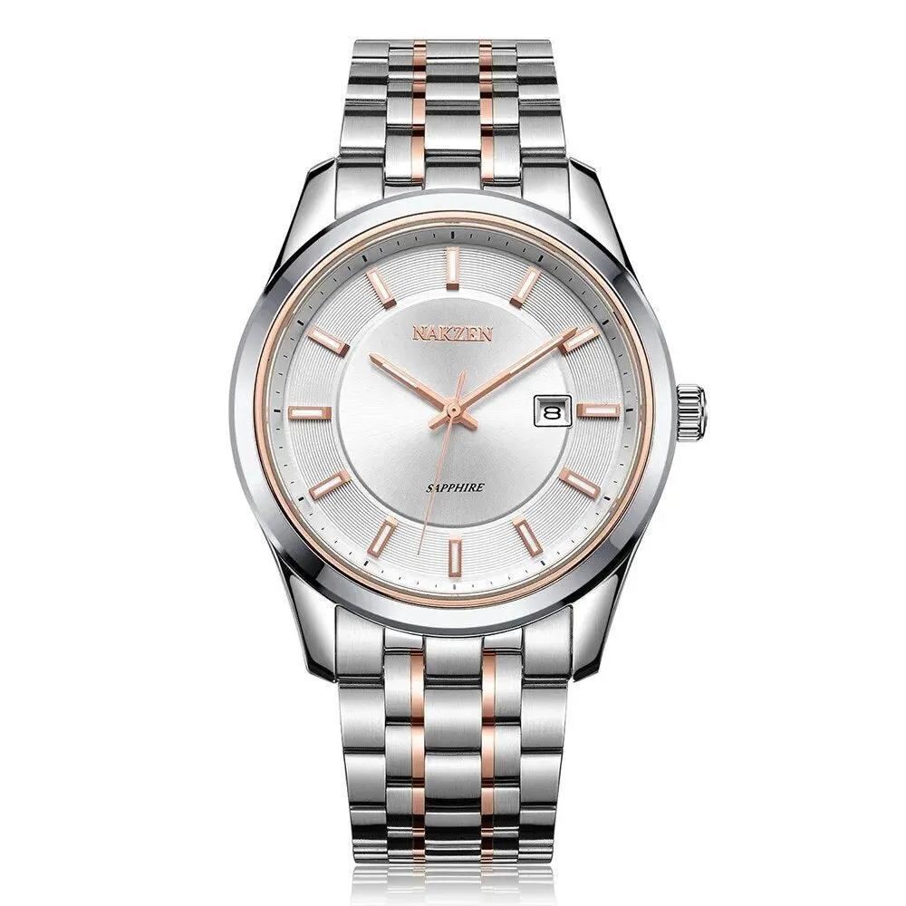 NAKZEN Top Brand Men Watch Hour Calendar Display Quartz Watches Genuine Waterproof Wristwatch Male clock Gift Relogio Masculino 4060 by MEGIR WATCH GROUP