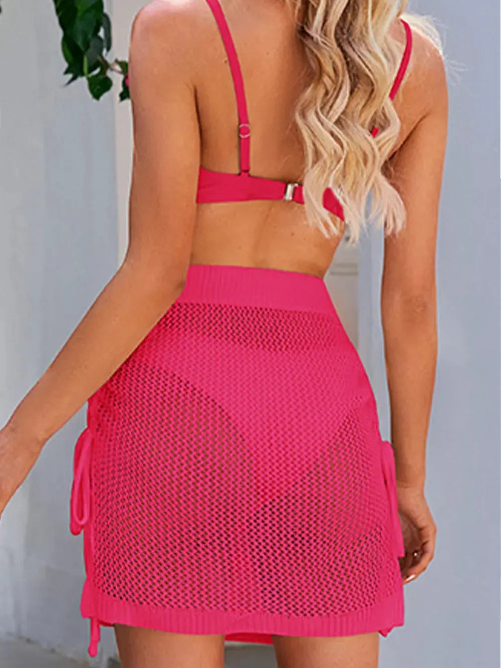 Drawstring Elastic Waist Swim Skirt by Partner Label