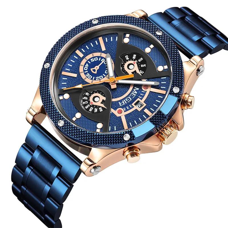 MEGIR Men's Business Watch Top Brand Luxury Quartz Wristwatch Fashion Waterproof Man Military Clock Calendar Reloj Hombre 2216 by MEGIR WATCH GROUP