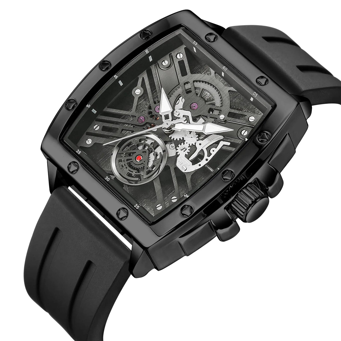 RUIMAS Luxury Fashion Men Sports Quartz Wrist Watches Waterproof Luminous Large Dial Casual Wristwatch Silicone Montre Homme 310 by MEGIR WATCH GROUP
