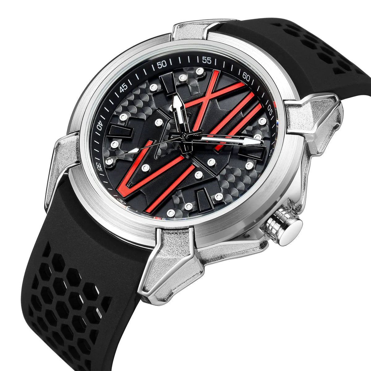 RUIMAS Men Sport Watches Top Brand Quartz Watch Waterproof Wristwatch Silicone Strap Clock Chronograph Relogio Masculino 332 by MEGIR WATCH GROUP
