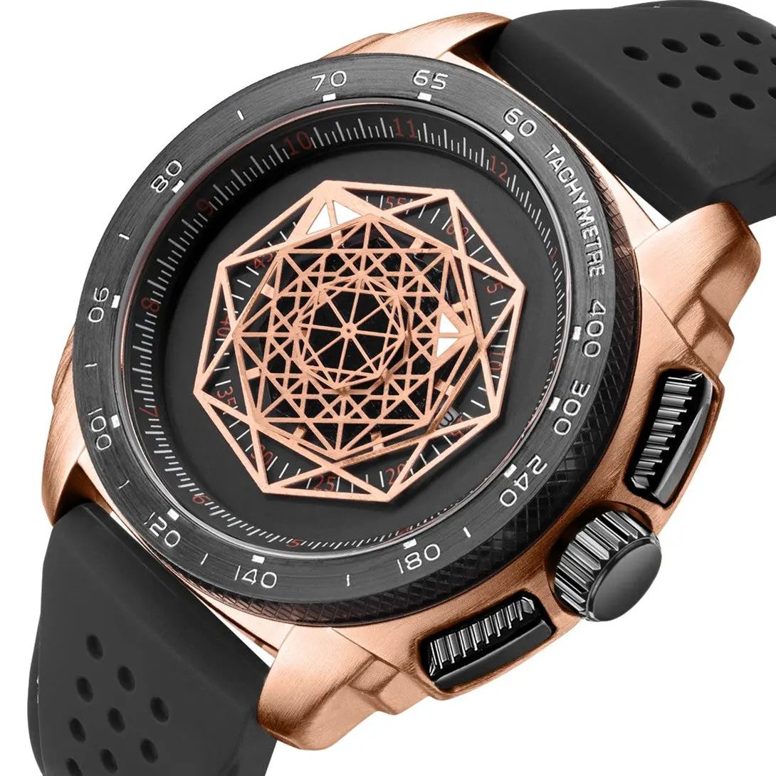 RUIMAS Men Silicone Band Quartz Casual Wrist Watches Large Dial Sport Military Watch Clock Luminous Waterproof Relogio Masculino 554 by MEGIR WATCH GROUP