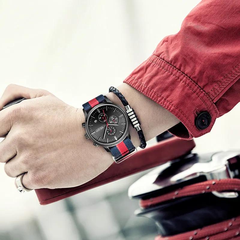 MEGIR Luxury Brand Sports Military Watches for Men Canvas Strap Fashion Men Chronograph Waterproof Luminous Quartz Wristwatch Clock 2011 by MEGIR WATCH GROUP