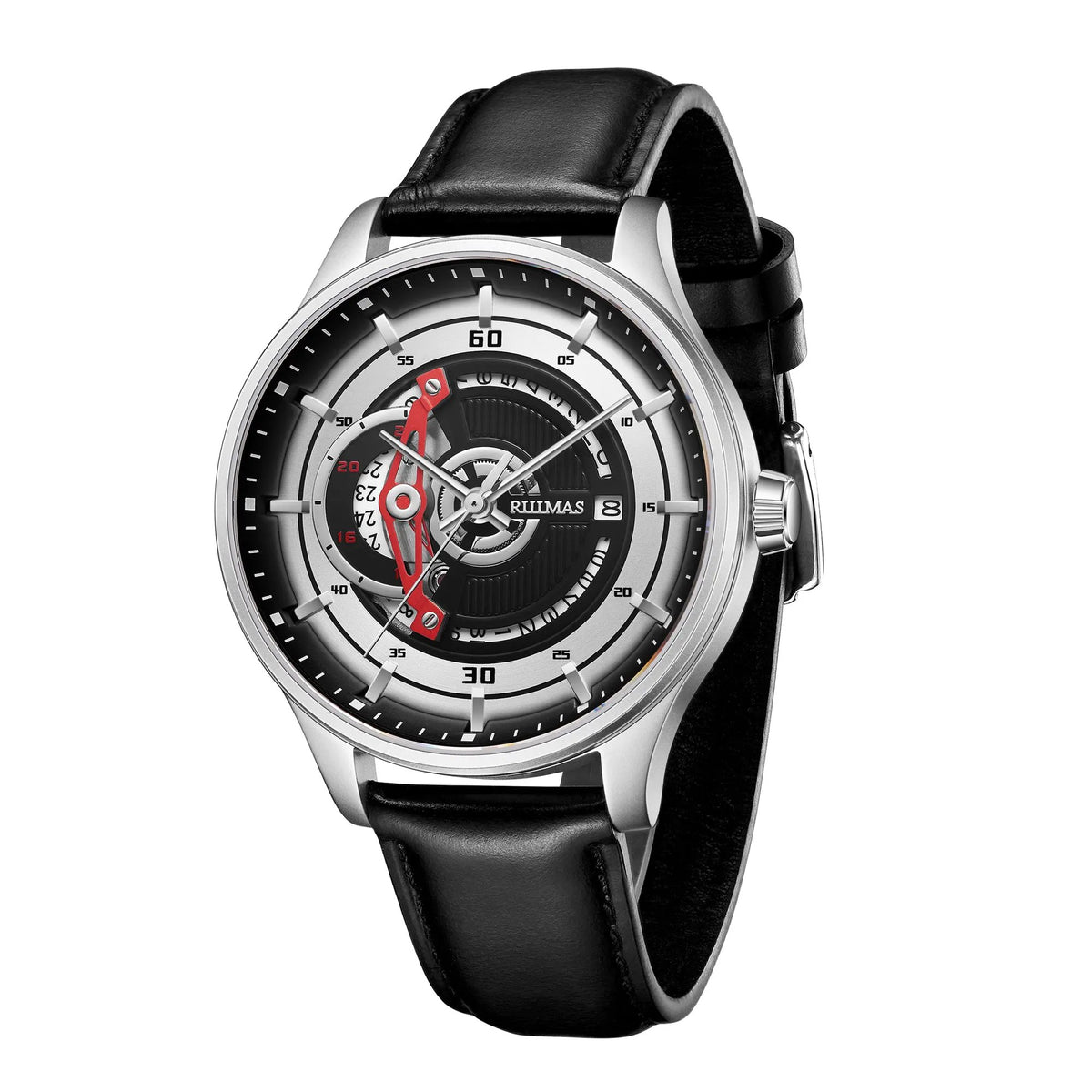 RUIMAS Mens Watches Luxury Fashion Sports Wristwatch Leather Strap Men's Army Military Watch Automatic Mechanical Man Clock 6786 by MEGIR WATCH GROUP