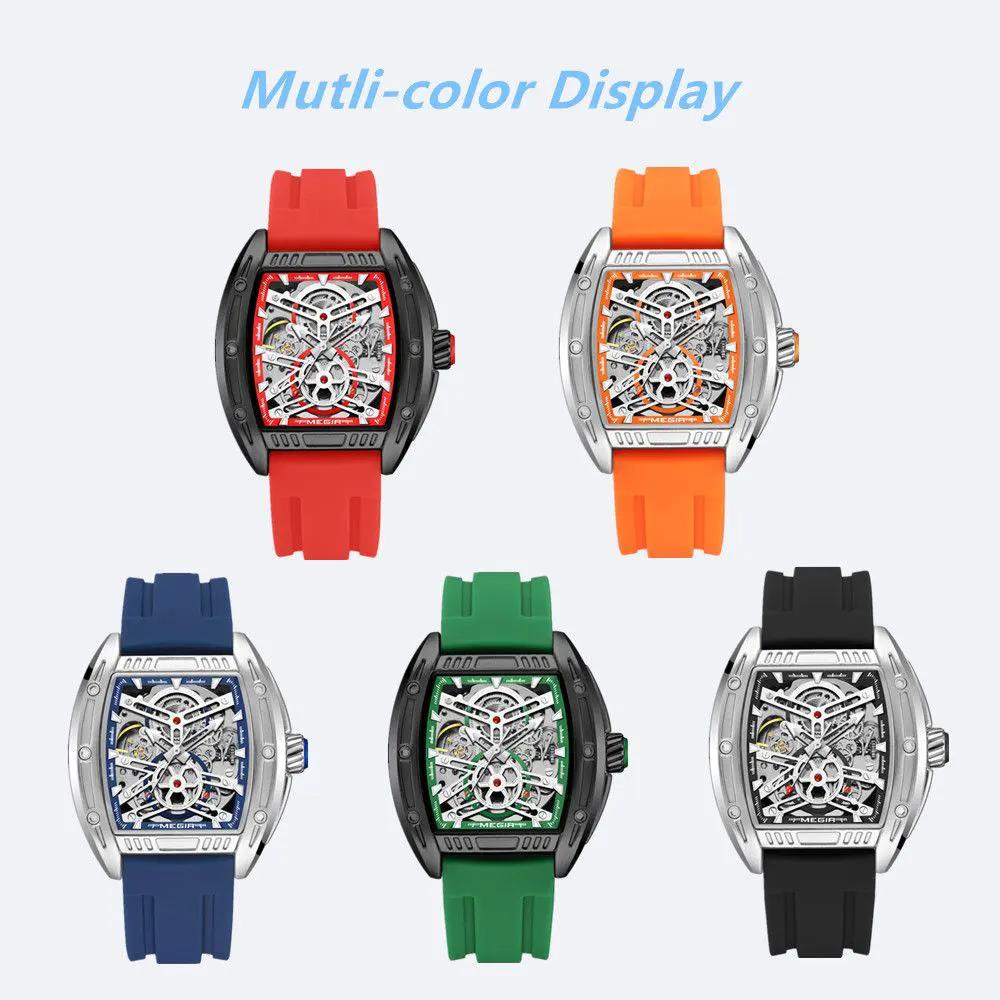 MEGIR Original Luxury Sport Watch for Men Silicone Band Automatic Mechanical Movement WristWatches Luminous Clock Reloj Hombre 8601 by MEGIR WATCH GROUP