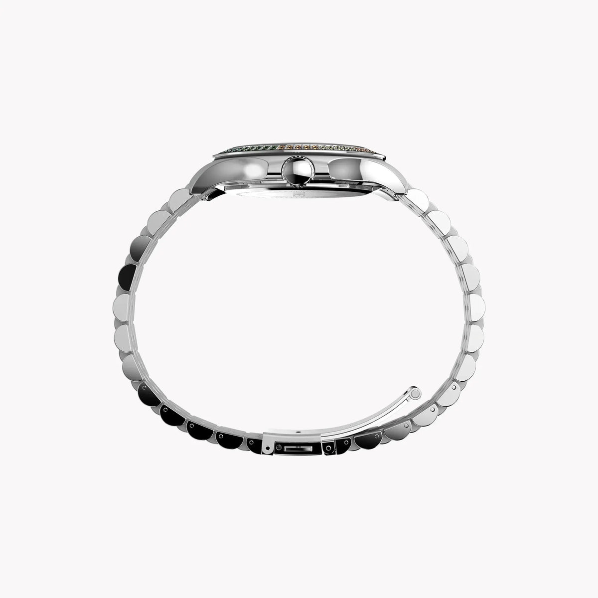 Timex Women's Silver-Tone Watch, Rainbow Crystal Accents | Tw2w33000 by TIMEX