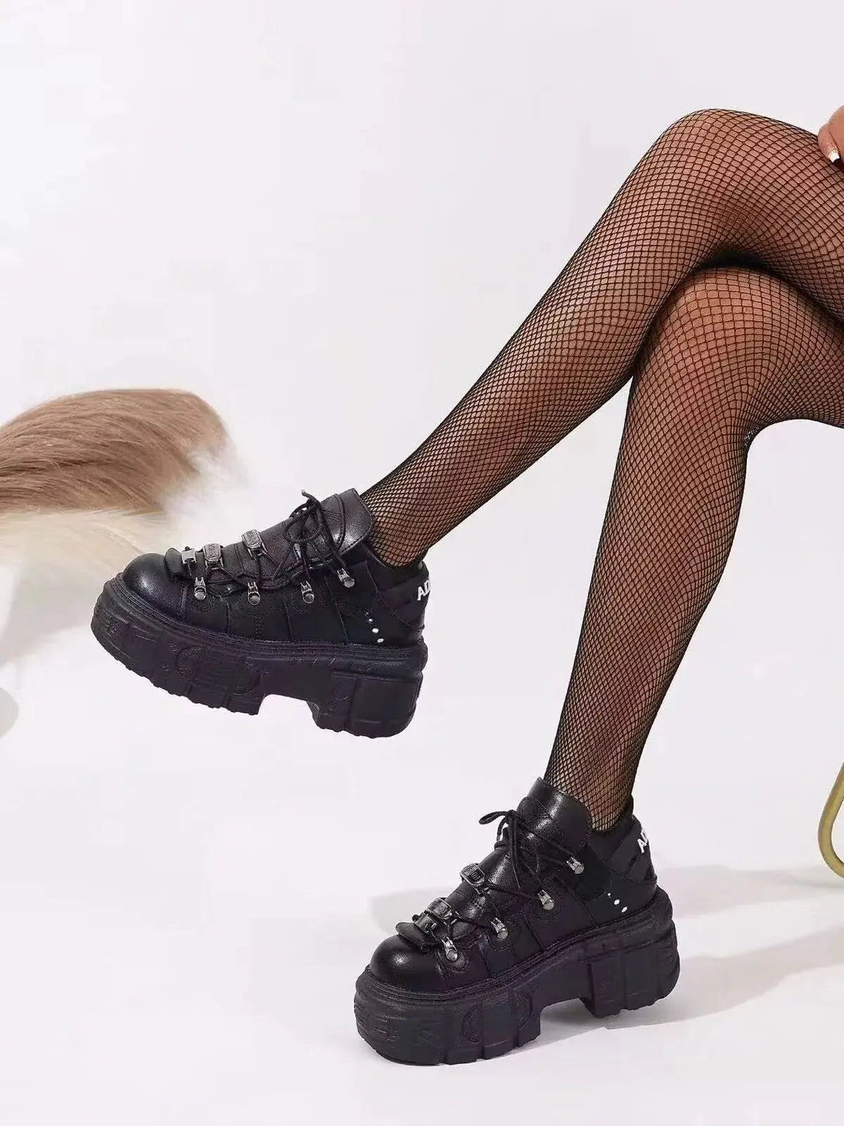 Lace Up Platform Sneakers by Partner Label