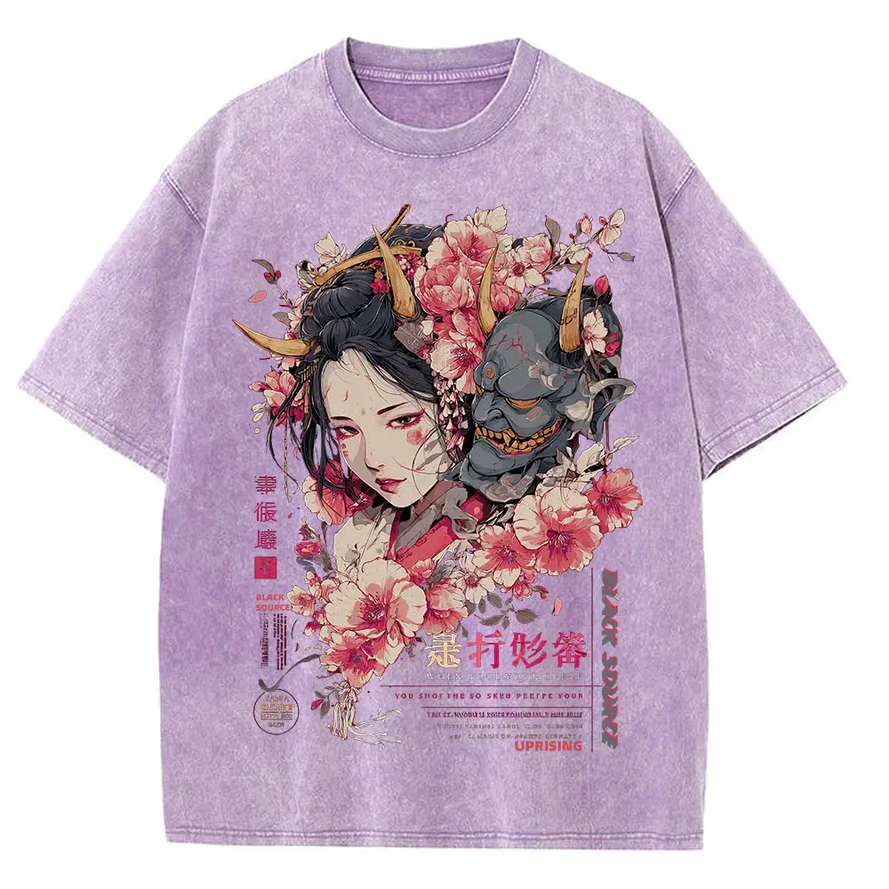 Anime Dragon Floral Graphic T Shirt Unisex Cotton Tee by Vimost Shop