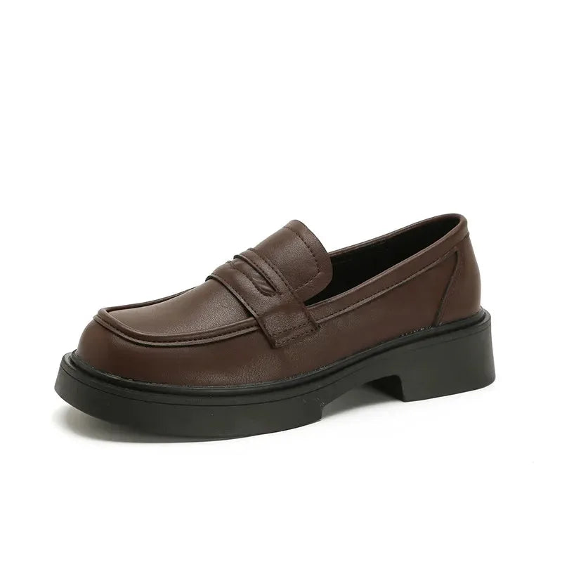 Round Toe Platform Loafers by Partner Label
