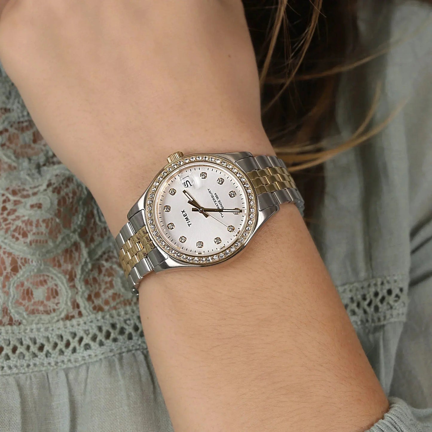 Timex Women's Stainless Steel Watch, Silver Dial | Tw2u53900 by TIMEX