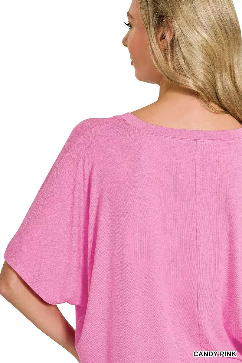 Zenana V-neck Oversized Top & Pants Set by Zenana