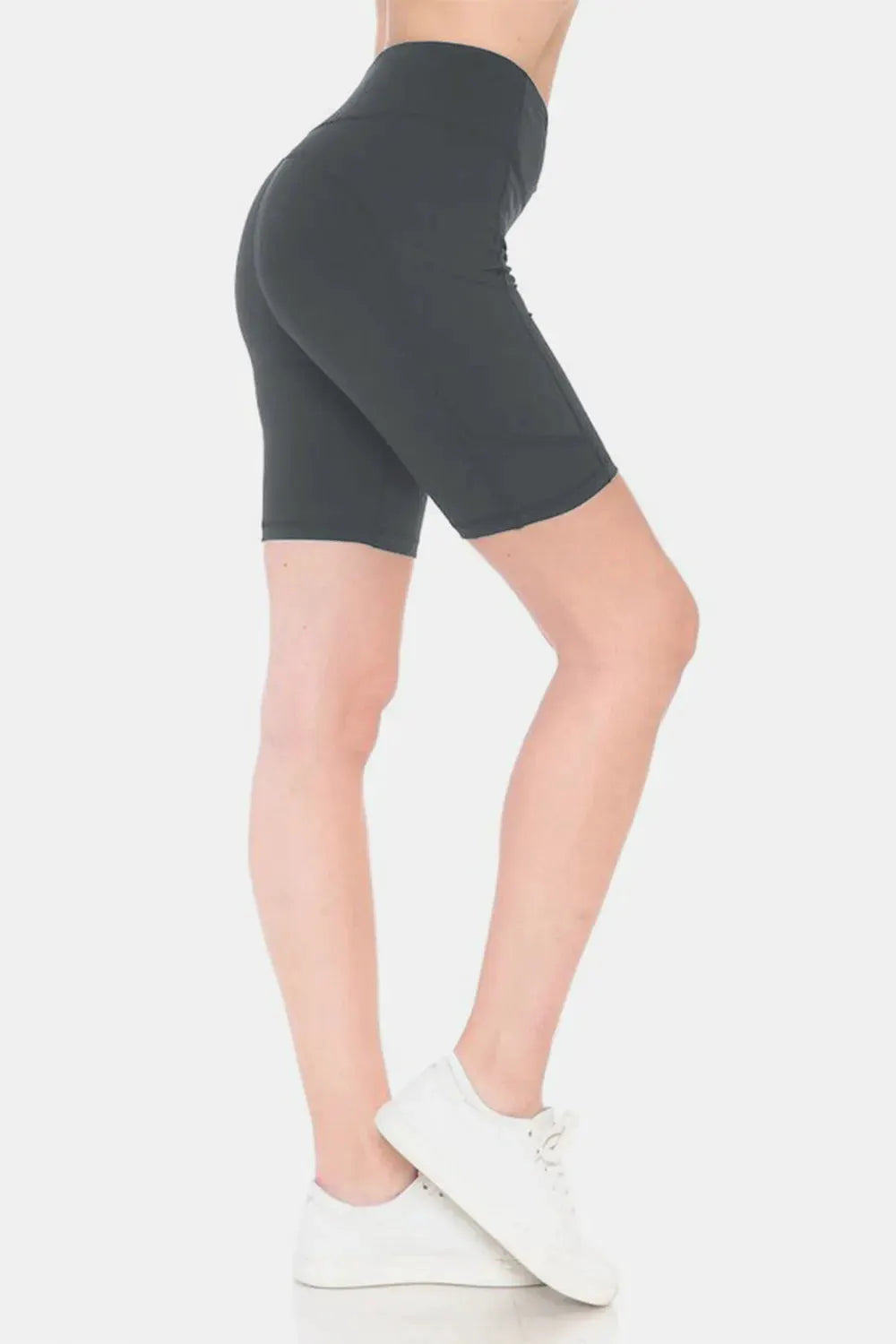 Leggings Depot Full Size High Waist Active Shorts by Leggings Depot