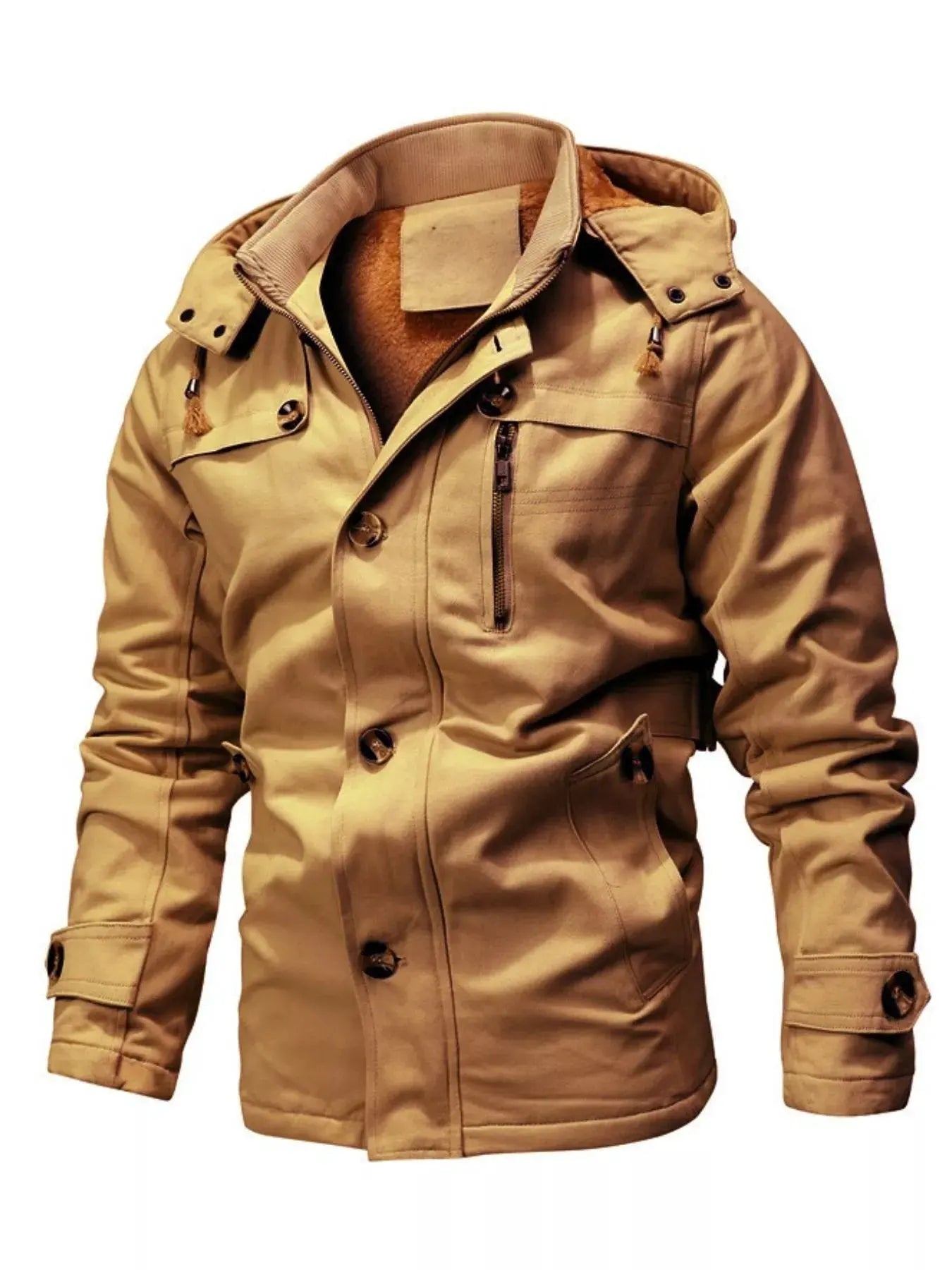 Men's Plus Size Zip Up Lightweight Bomber Jacket by Partner Label