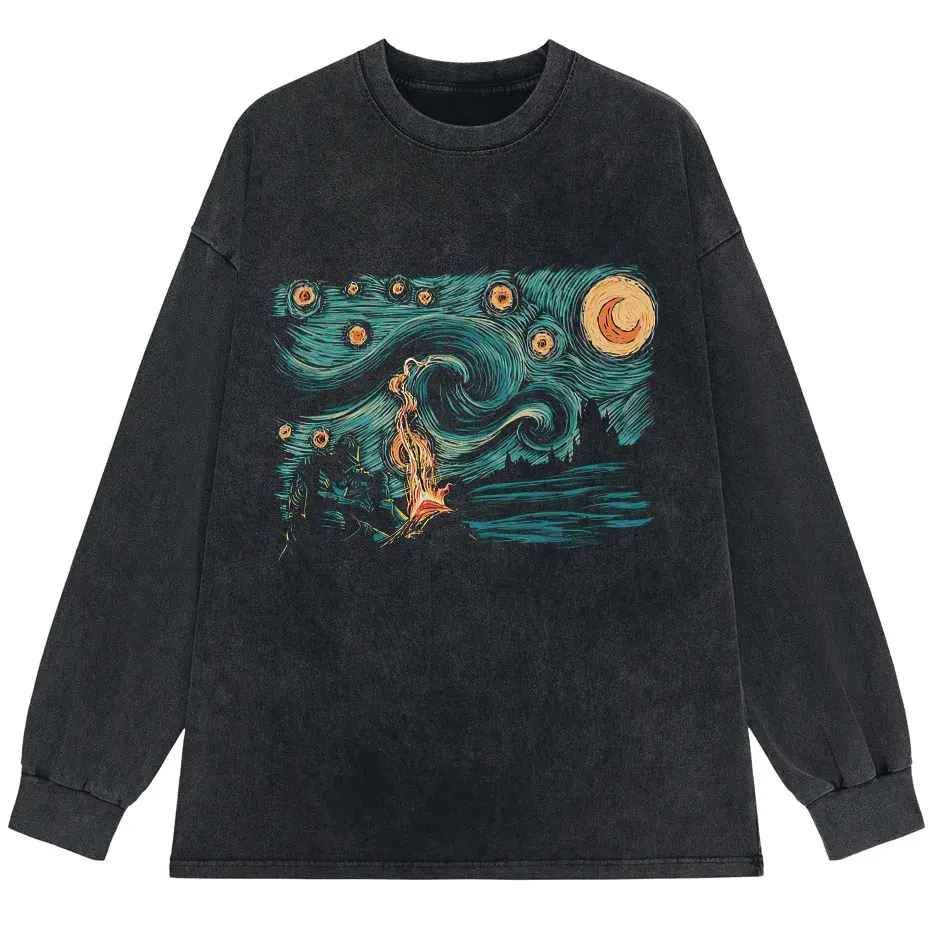 Dark Souls Starry Souls Graphic T-Shirt Men Cotton Short Sleeve Plus Size Tee by Vimost Shop