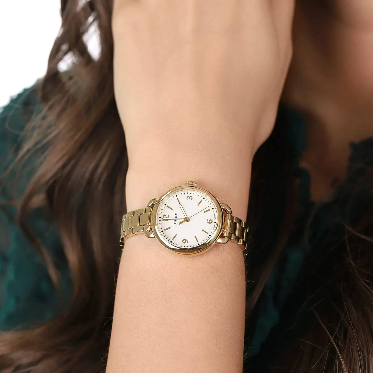 Timex Women's Gold Stainless Steel Watch, White Dial | Tw2u60600 by TIMEX