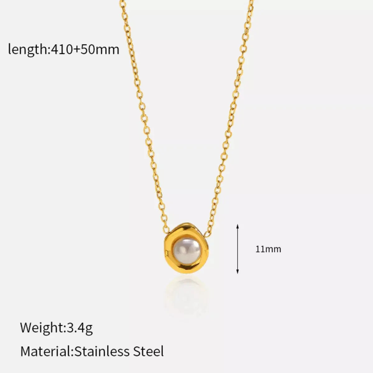 18K Gold-Plated Pearl Necklace by Partner Labels