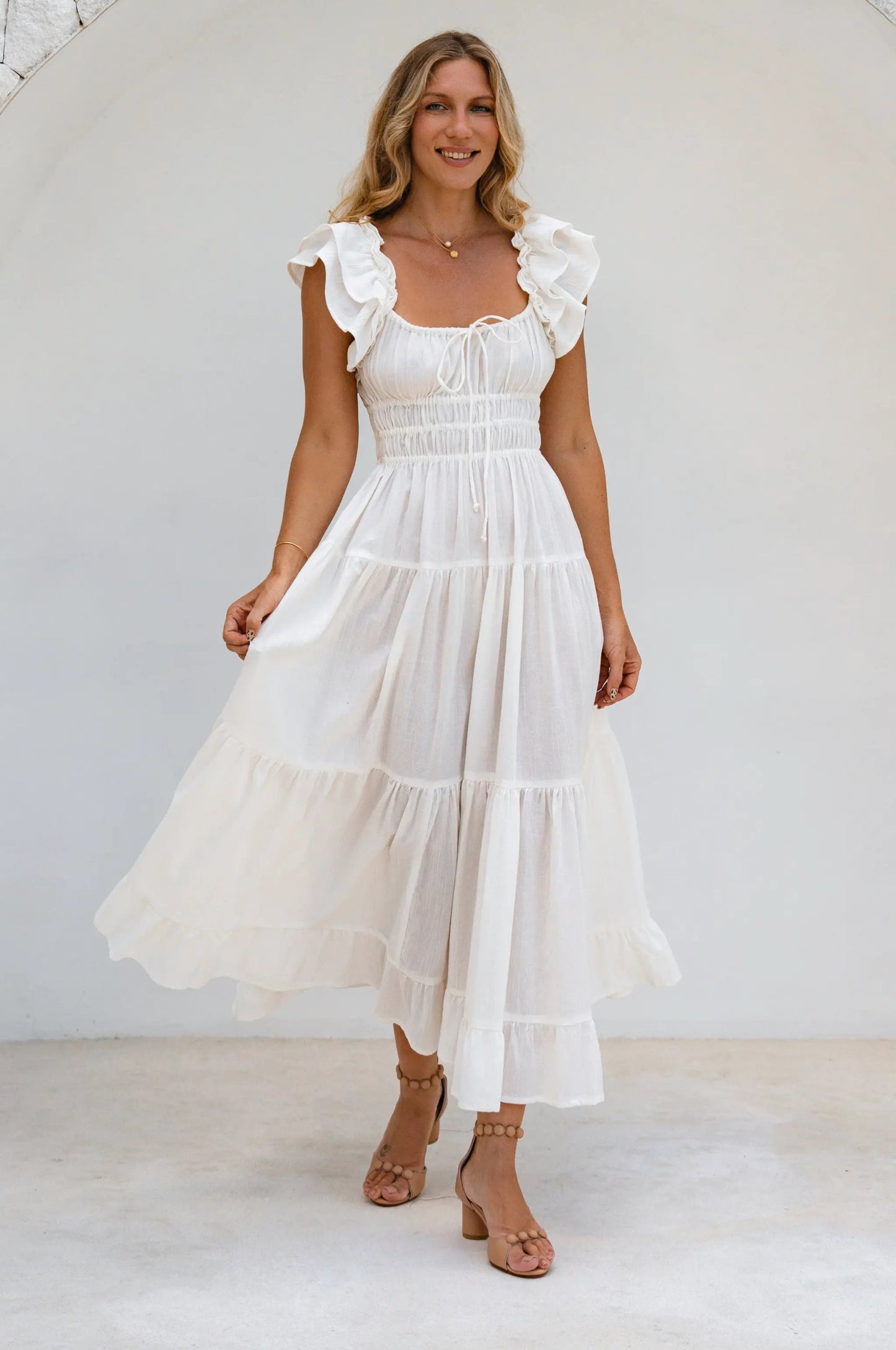 Aura Ruffled Maxi Dress by ELF