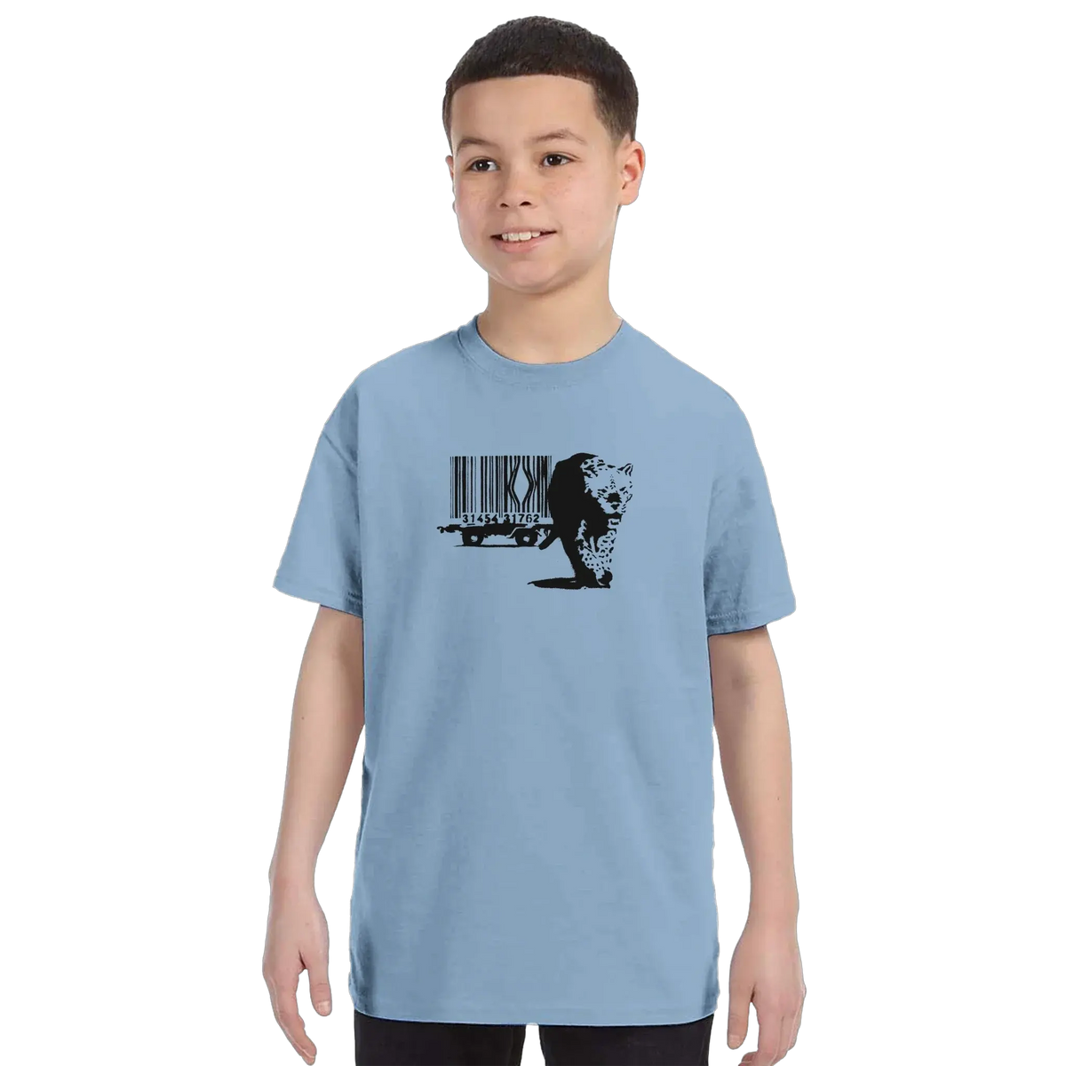Banksy Barcode (Animal Rights) street art t-shirt by Art-O-Rama Shop