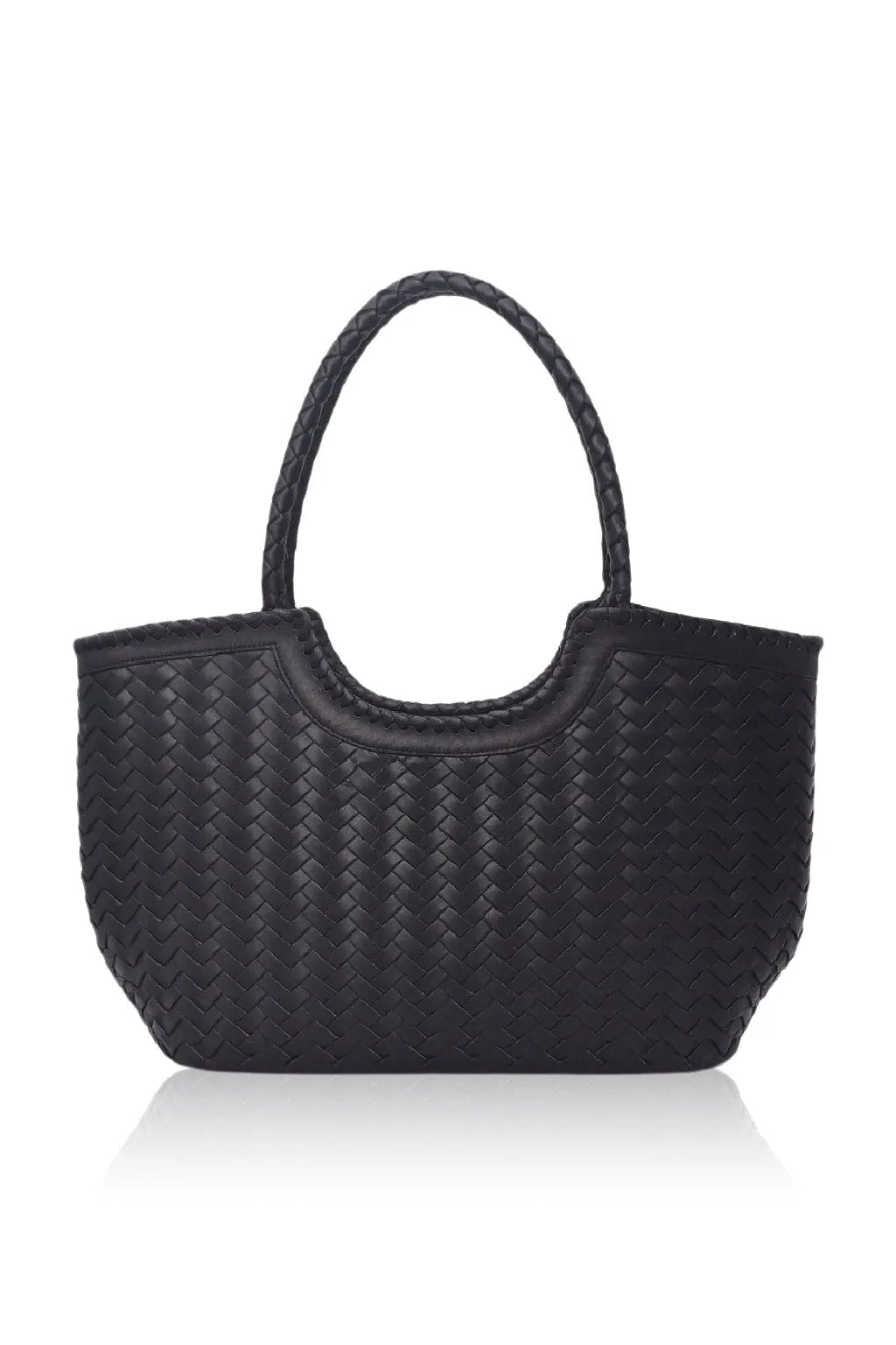 Bellagio Woven Leather Tote Bag by ELF