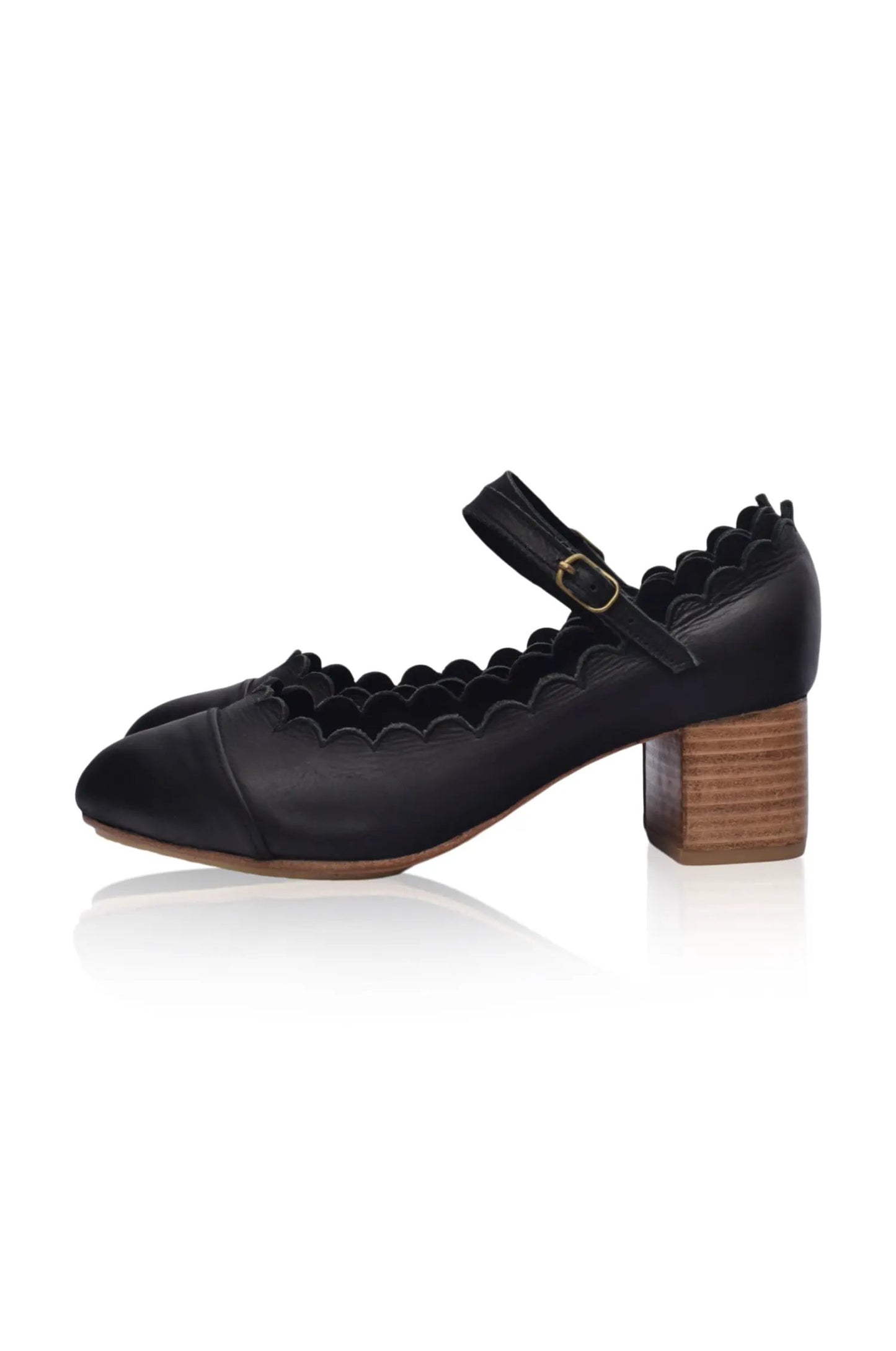 Bonita Mary Jane Leather Heels by ELF