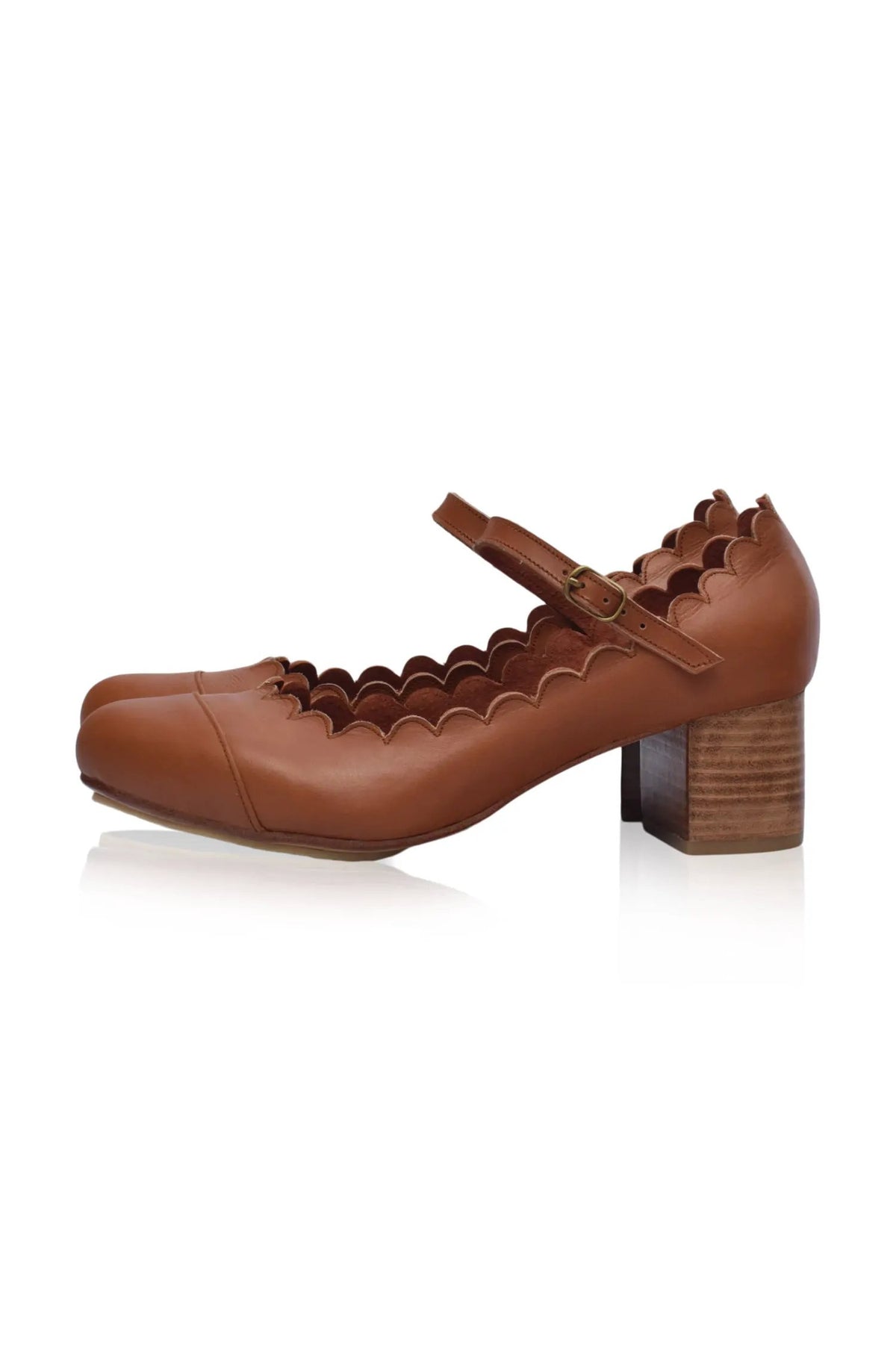 Bonita Mary Jane Leather Heels by ELF
