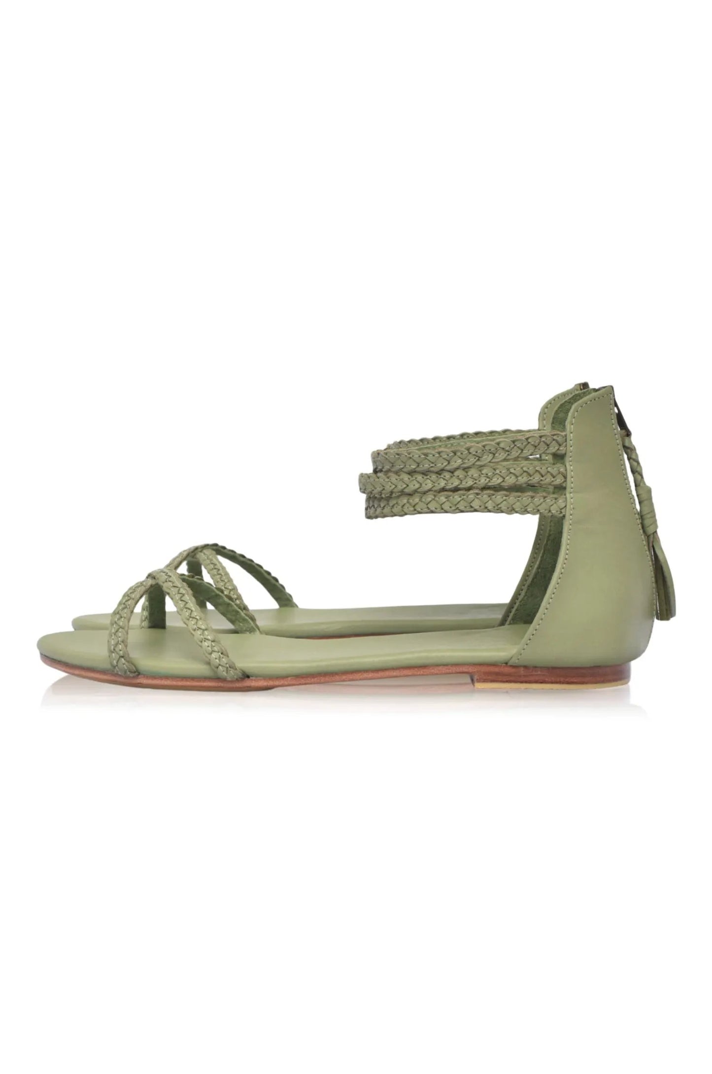 Calypso Braided Leather Sandals by ELF