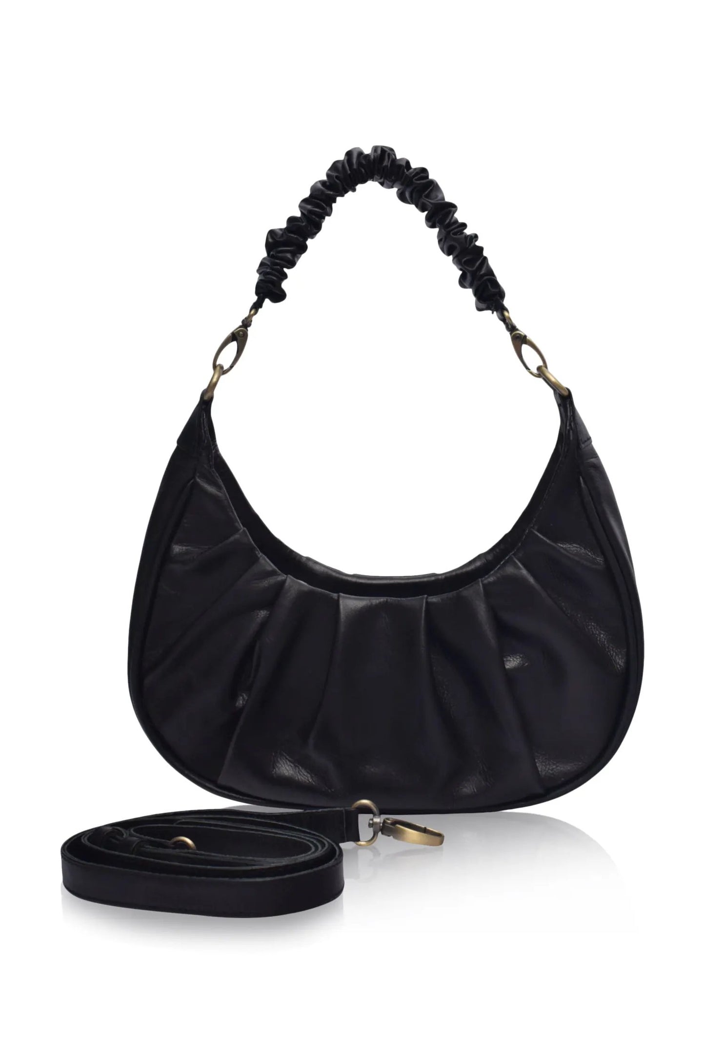 Camille Ruched Leather Bag by ELF