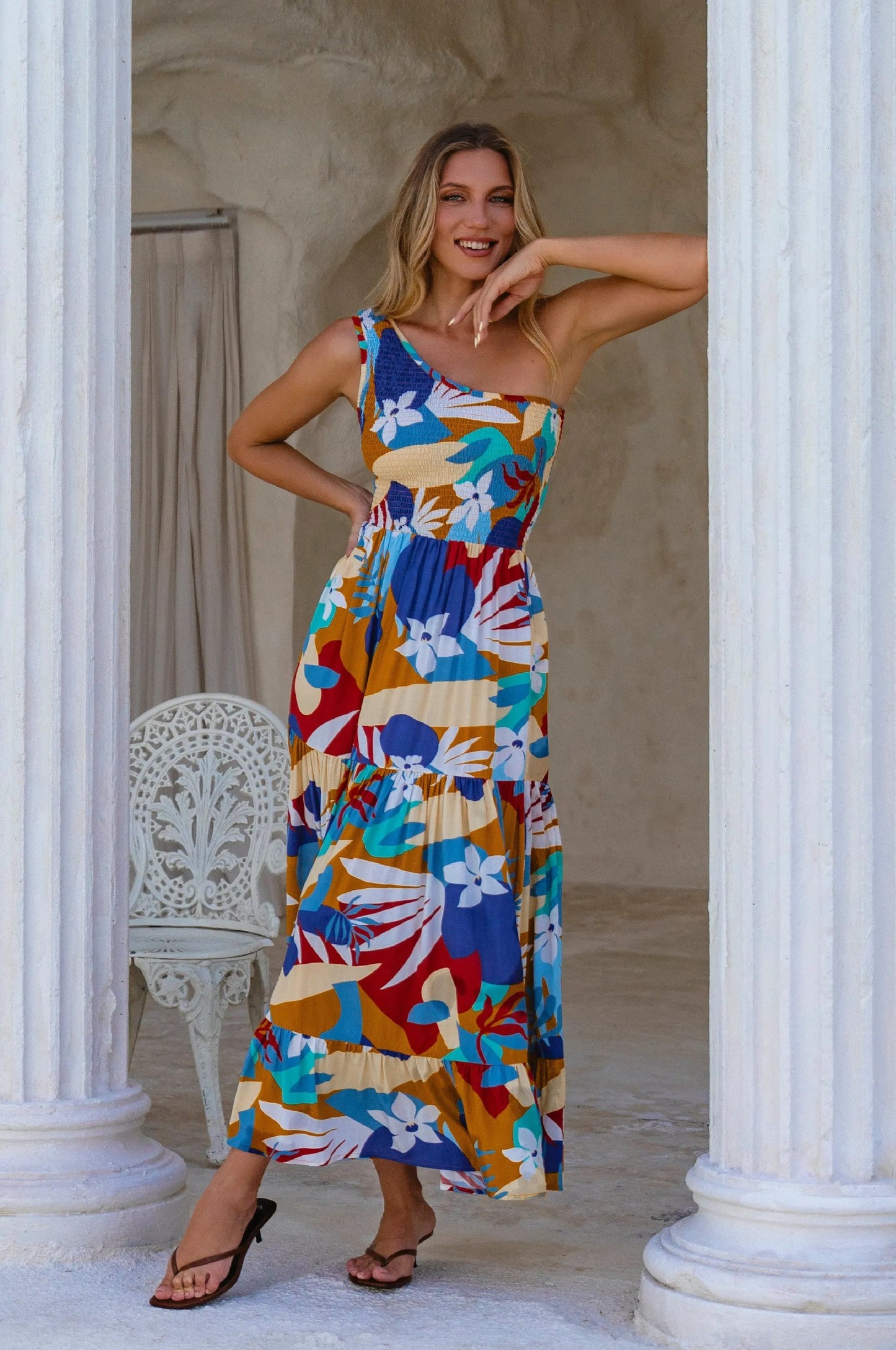 Cassandra One Shoulder Maxi Dress by ELF